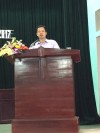 Đồng chí trưởng ban chỉ đạo Tổng điều tra huyện Quỳnh Phụ khai mạc hội nghị